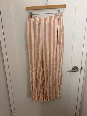 Billabong Tan and White Striped Pants